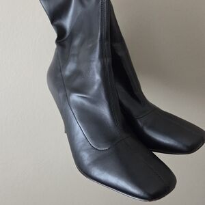 INC International Concepts Sleek Black Ankle Booties